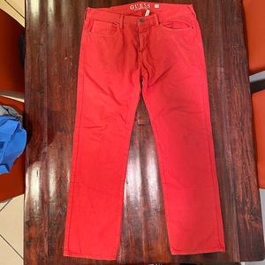 Men’s Red Guess Jeans